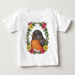 Camiseta De Bebé Pájaro adorable de Connecticut con Mirabilis