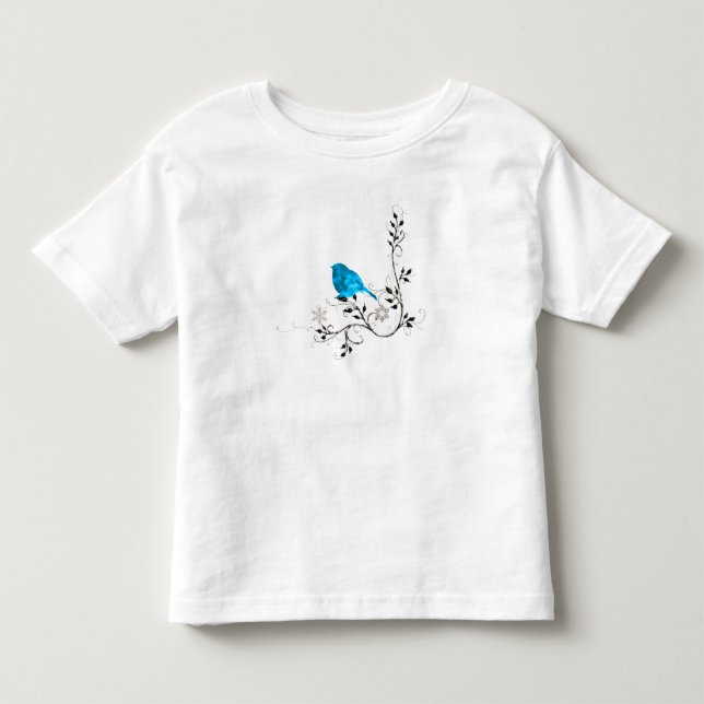 Camiseta De Bebé Pájaro azul de la felicidad (Anverso)