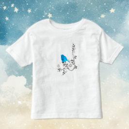 Camiseta De Bebé Pájaro azul de la felicidad