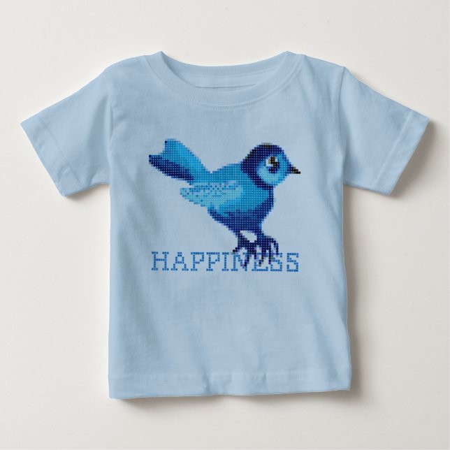 Camiseta De Bebé Pájaro azul de la felicidad (Anverso)