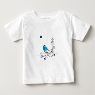 Camiseta De Bebé Pájaro azul en los Navidades