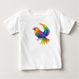 Camiseta De Bebé Pájaro colorido