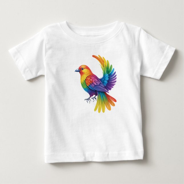 Camiseta De Bebé Pájaro colorido (Anverso)