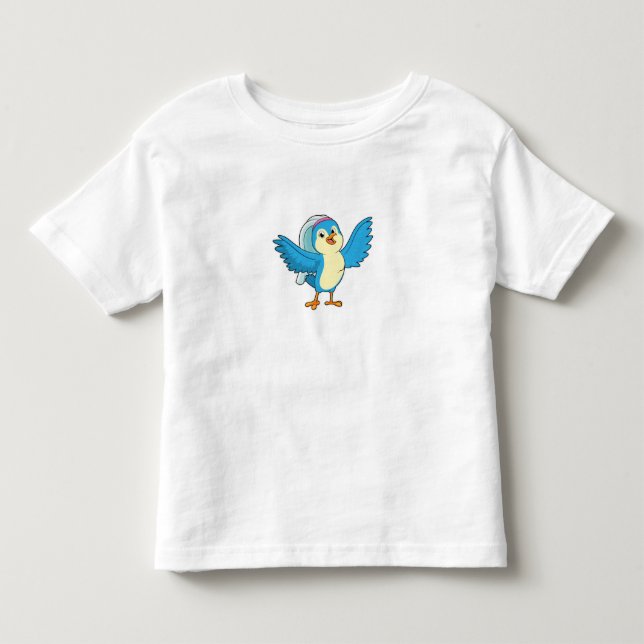 Camiseta De Bebé Pájaro como Novia con Velo (Anverso)