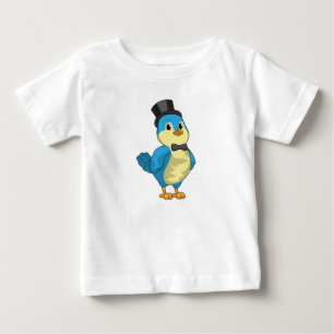 Camiseta De Bebé Pájaro como novio con cinta