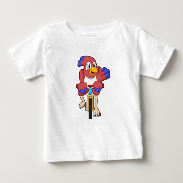 Camiseta De Bebé Pájaro con bicicleta (Anverso)