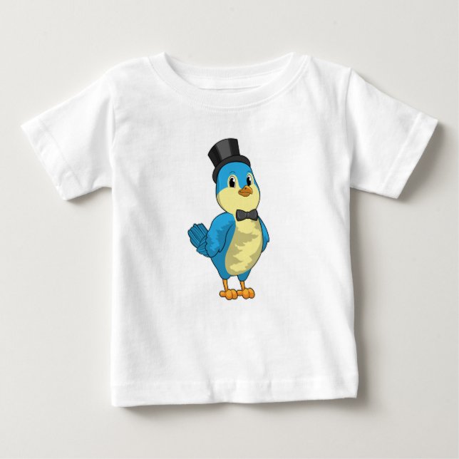 Camiseta De Bebé Pájaro en crecimiento con cinta de opciones (Anverso)
