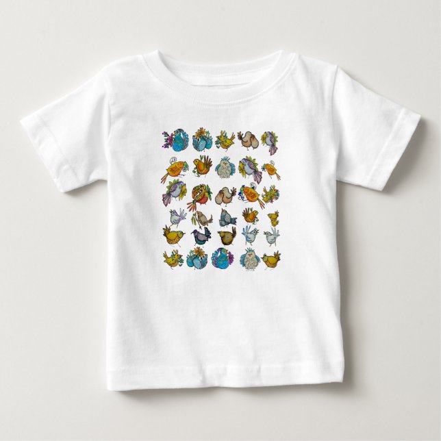 Camiseta De Bebé Pájaro & Pajaritos (Anverso)