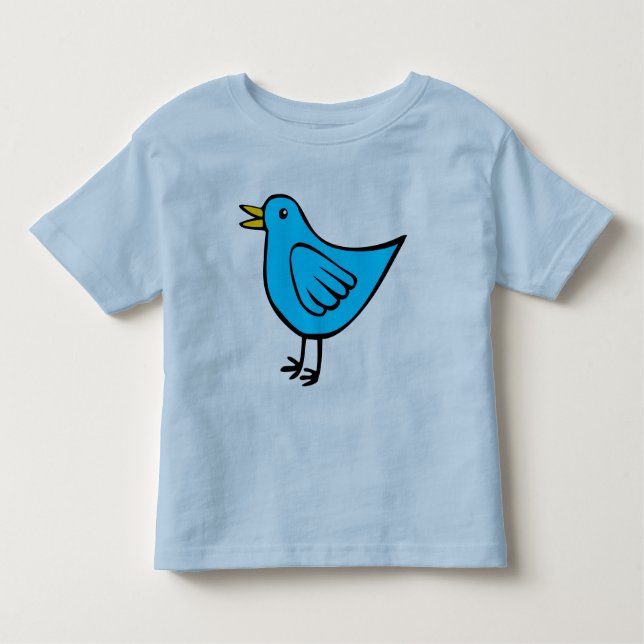 Camiseta De Bebé Pájaro pequeño - Azul (Anverso)