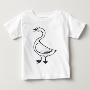Camiseta De Bebé Pájaro serio del cisne de tundra