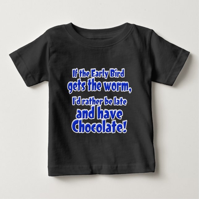 Camiseta De Bebé Pájaro temprano (Anverso)