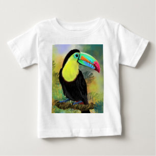 Camiseta De Bebé Pájaro Toco Tropical Toco Toucan - Pintado mezcla