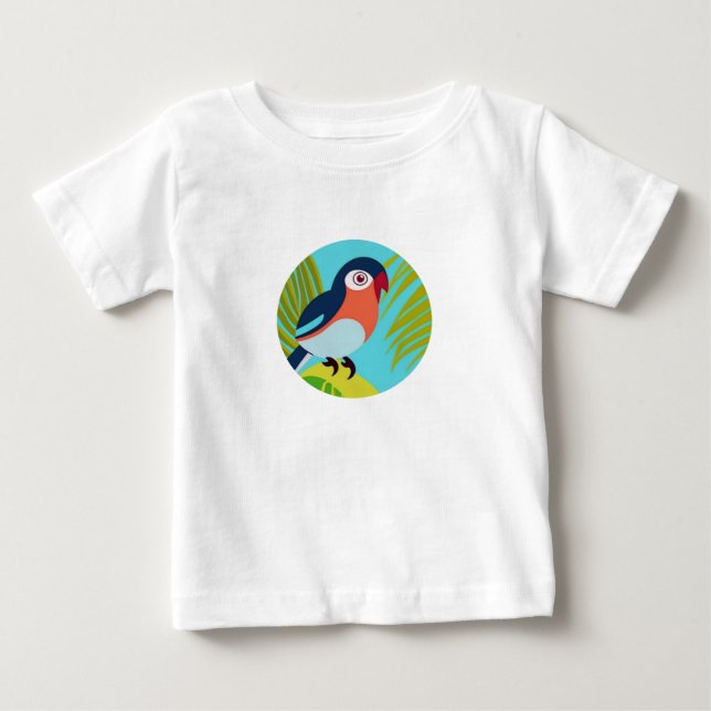 Camiseta De Bebé Pájaro tropical (Anverso)