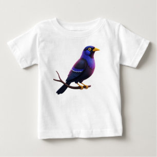 Camiseta De Bebé Pájaro Tropical en una Rama