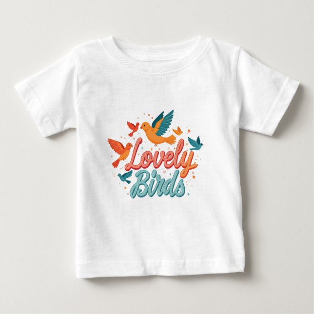Camiseta De Bebé pájaros (Anverso)