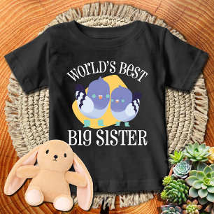 Camiseta De Bebé Pájaros en Botas La Mejor Hermana Mayor del Mundo