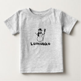 Camiseta De Bebé Palabra finlandesa para el muñeco de nieve