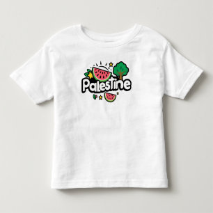 Camiseta De Bebé Palabra palestina escueta rodeada por un árbol de 