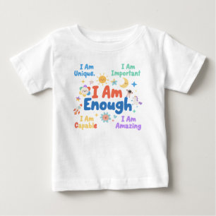 Camiseta De Bebé Palabras de Creencia Positiva en Uno Mismo para Pe