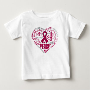Camiseta De Bebé Palabras del corazón de la conciencia del Aneurysm