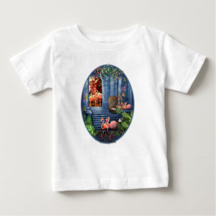 Camiseta De Bebé Palacio de Mármol Azul de época tropical