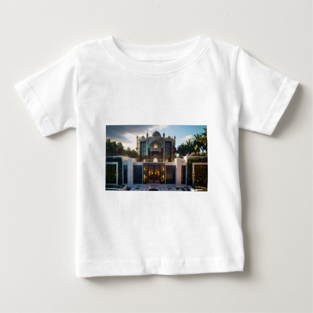 Camiseta De Bebé Palacio Real de Oro" - Inspiración islámica genera (Anverso)