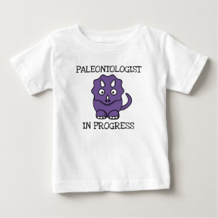Camiseta De Bebé Paleontólogo En Curso Triceratops Púrpura