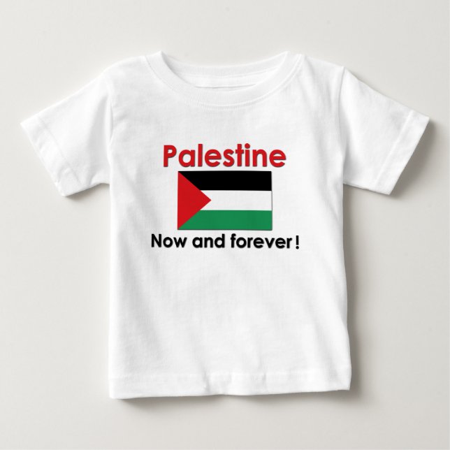 Camiseta De Bebé Palestina ahora y para siempre (Anverso)
