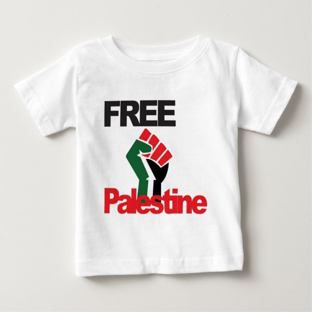 Camiseta De Bebé Palestina libre - فلسطينعلم - bandera palestina (Anverso)