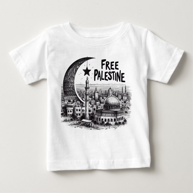 Camiseta De Bebé Palestina libre de aqsa (Anverso)