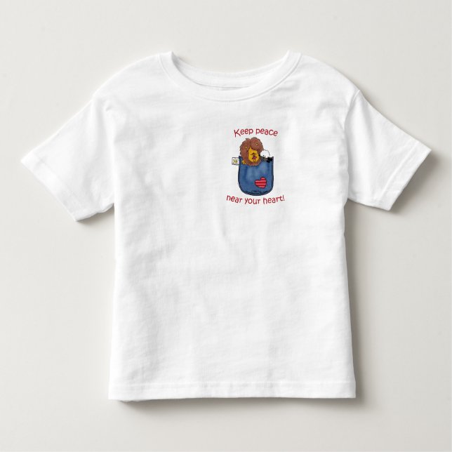 Camiseta De Bebé Paletas de bolsillo de león y cordero (Anverso)
