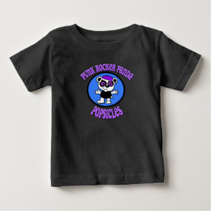 Camiseta De Bebé Paletas de Panda Rocker Punk