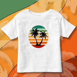 Camiseta De Bebé Palm Tree Silhouette Fine