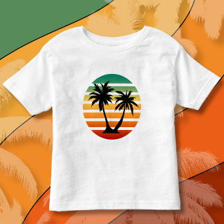 Camiseta De Bebé Palm Tree Silhouette Fine