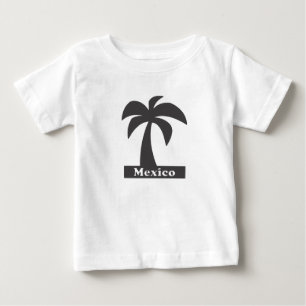 Camiseta De Bebé Palm Tree (vacaciones en México) - Baby Fine Jerse