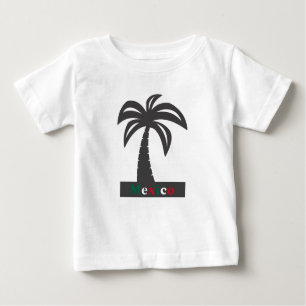 Camiseta De Bebé Palm Tree (vacaciones en México) - Baby Fine Jerse