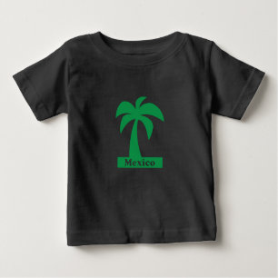 Camiseta De Bebé Palm Tree (vacaciones en México) - Baby Fine Jerse