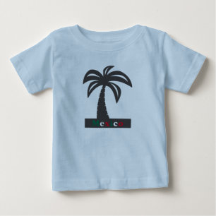 Camiseta De Bebé Palm Tree (vacaciones en México) - Baby Fine Jerse