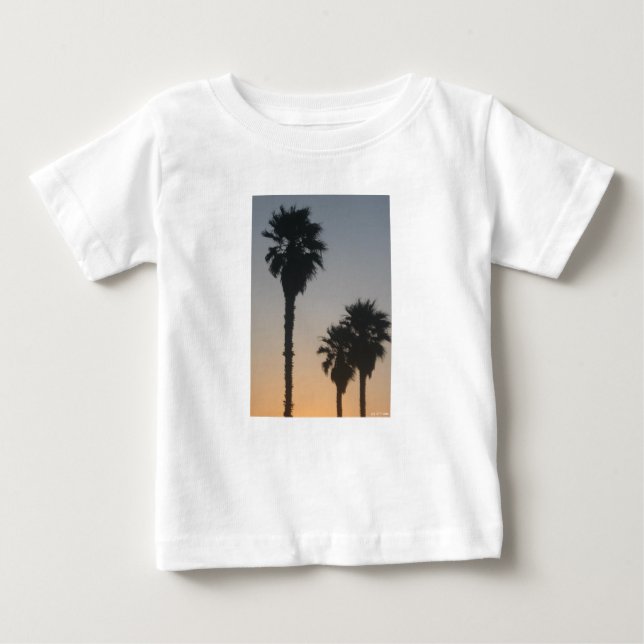Camiseta De Bebé Palm Trees At Sunset (Anverso)