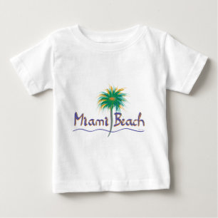 Camiseta De Bebé Palma de Miami Beach, la Florida
