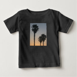 Camiseta De Bebé Palmas al Atardecer