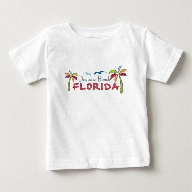 Camiseta De Bebé Palmas artsy de Daytona Beach la Florida (Anverso)