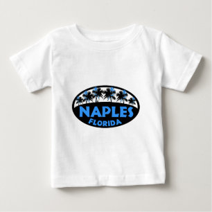 Camiseta De Bebé Palmas azules negras de Nápoles la Florida