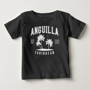 Camiseta De Bebé Palmera caribeña de Anguilla 1980