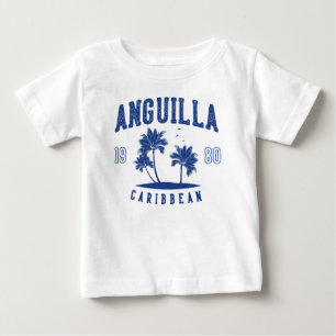 Camiseta De Bebé Palmera caribeña de Anguilla 1980