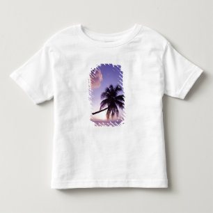 Camiseta De Bebé Palmera solitaria al atardecer, playa Coconut Grov