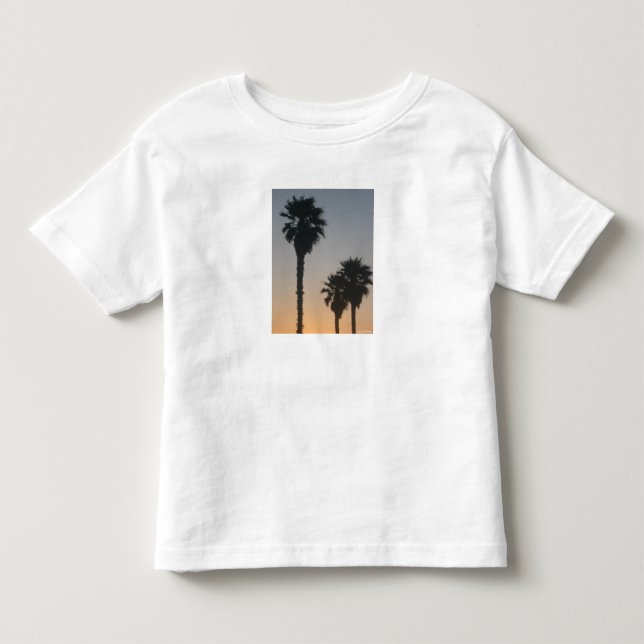 Camiseta De Bebé Palmeras al Atardecer (Anverso)