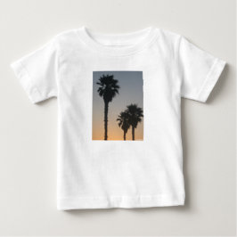 Camiseta De Bebé Palmeras al Atardecer