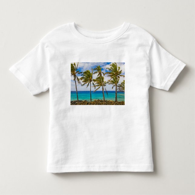 Camiseta De Bebé Palmeras de coco (Cocos nucifera) que se mecen (Anverso)