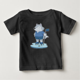 Camiseta De Bebé Palo de hockey sobre hielo Wolf